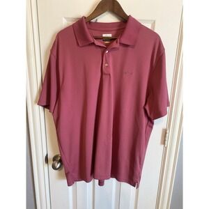 Greg Norman Mens XXL Play Dry Pink‎ Shark Logo Golf Polo Shirt Short Sleeve